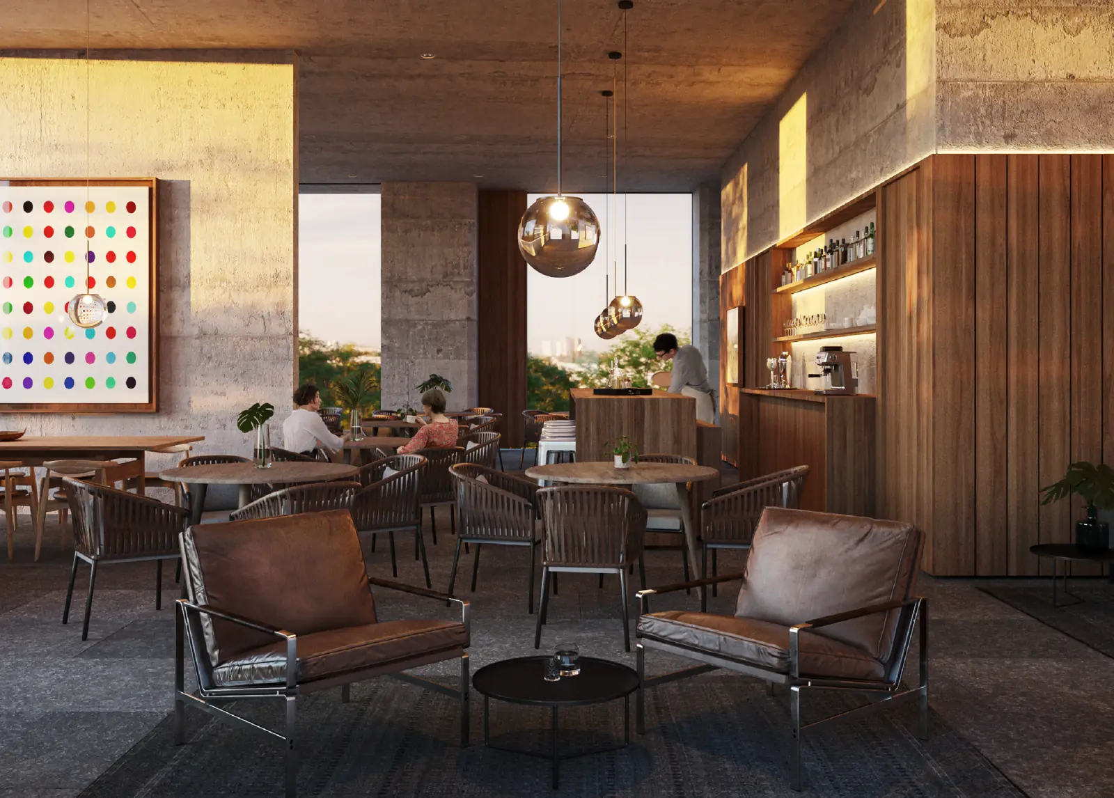 Coworking y café lounge